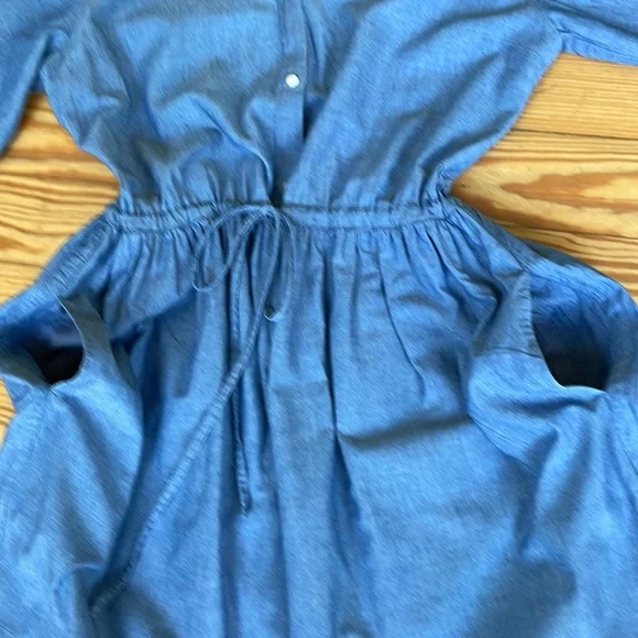 Gap Shirt Dress Chambray Blue 10 T - Picture 3 of 7